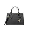 Michael Kors handbag for women Sheila satchel medium, Black With Gold Hardware