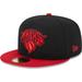 Men's New Era Black/Red York Knicks Graffiti UV 59FIFTY Fitted Hat