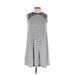 Gap Casual Dress - A-Line Crew Neck Sleeveless: White Color Block Dresses - Women's Size X-Small Petite