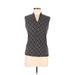 Nine West Sleeveless Top Black Polka Dots V Neck Tops - Women's Size Small