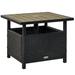 Gracie Oaks Alec Plastic/Resin Side Table Plastic/Metal/Wicker/Rattan in Black/Brown | Outdoor Furniture | Wayfair 48C80B90BBE9466B96BF3D5DD76E6474