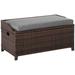 Wade Logan® Waterproof Metal Storage Bench All - Weather Wicker/Wicker/Rattan in Brown | 20.5 H x 40.25 W x 20 D in | Outdoor Furniture | Wayfair