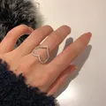 Bagues en argent regardé 925 pour femmes diamant simulé brillant bague empilable bijoux de