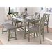 Rosalind Wheeler 6 Piece Wood Dining Table Set Wood in Gray | 29.9 H x 36 W x 60 D in | Wayfair 393E9F08F29B47C3A093E6639CC9D6AA