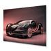 Latitude Run® Visionary Bugatti Design In Black & Magenta V - Exotic Car Wall Descor - MT81899 in Black/Gray | 24 H x 32 W x 1 D in | Wayfair
