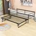 Red Barrel Studio® Twin Size Metal Daybed w/ Trundle Metal in Black | 27.8 H x 41 W x 78 D in | Wayfair 79653449433C498187D4FAA910E988AC