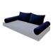 Latitude Run® Box Cushion Daybed Slipcover Polyester in Blue | 20 H x 28 W x 52 D in | Wayfair B236186FFD174EFA94816989F083DFF7