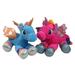 Set of 2 Super Soft and Plush Pink and Blue Sitting Winged Unicorns Stuffed Animal Figures 23.5