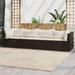 vidaXL Patio Lounge Set with Cushions Brown/Black/Gray Poly Rattan