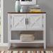 Wood Buffet Sideboard Console Table with 2-Door Cabinet