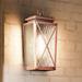 Luxury Vintage Outdoor Wall Sconce, 21.5"H x 10"W, with Transitional Style, Antique Copper, BWP1411 by Urban Ambiance - 21.5