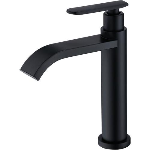 Kaltwasserhahn Schwarz Wasserhahn Kaltwasser, Waschtischarmatur Wasserfall für Gäste wc,
