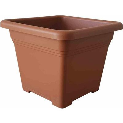 Topf quadro 48 x 48 x 38,2 cm, terracotta Quadratisches Kunststoffgefäß mit Bodenlöchern Image