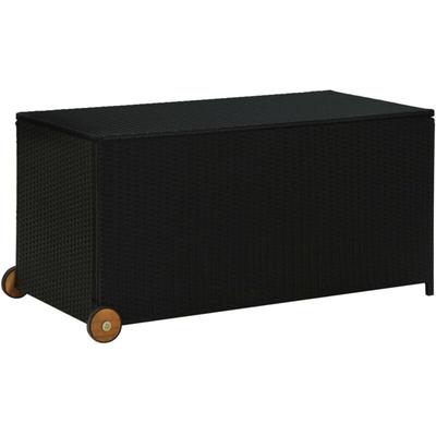 Vidaxl - Garten-Auflagenbox Schwarz 120x65x61 cm Poly Rattan Image