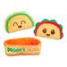 Doggos Tacos Plush Dog Toy, Medium, Multi-Color