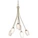 Flora 23.1" Wide 6 Arm Soft Gold Chandelier With Opal Glass