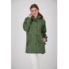 Regenmantel DEPROC ACTIVE "Friesennerz ankergluttraum WMN", Damen, Gr. 40/42 (M), grün, Obermaterial: 100% Polyurethan; Futter: 100% Polyester, casual, Langarm mit Druckknopf, Mäntel, auch in Großen Größen erhältlich