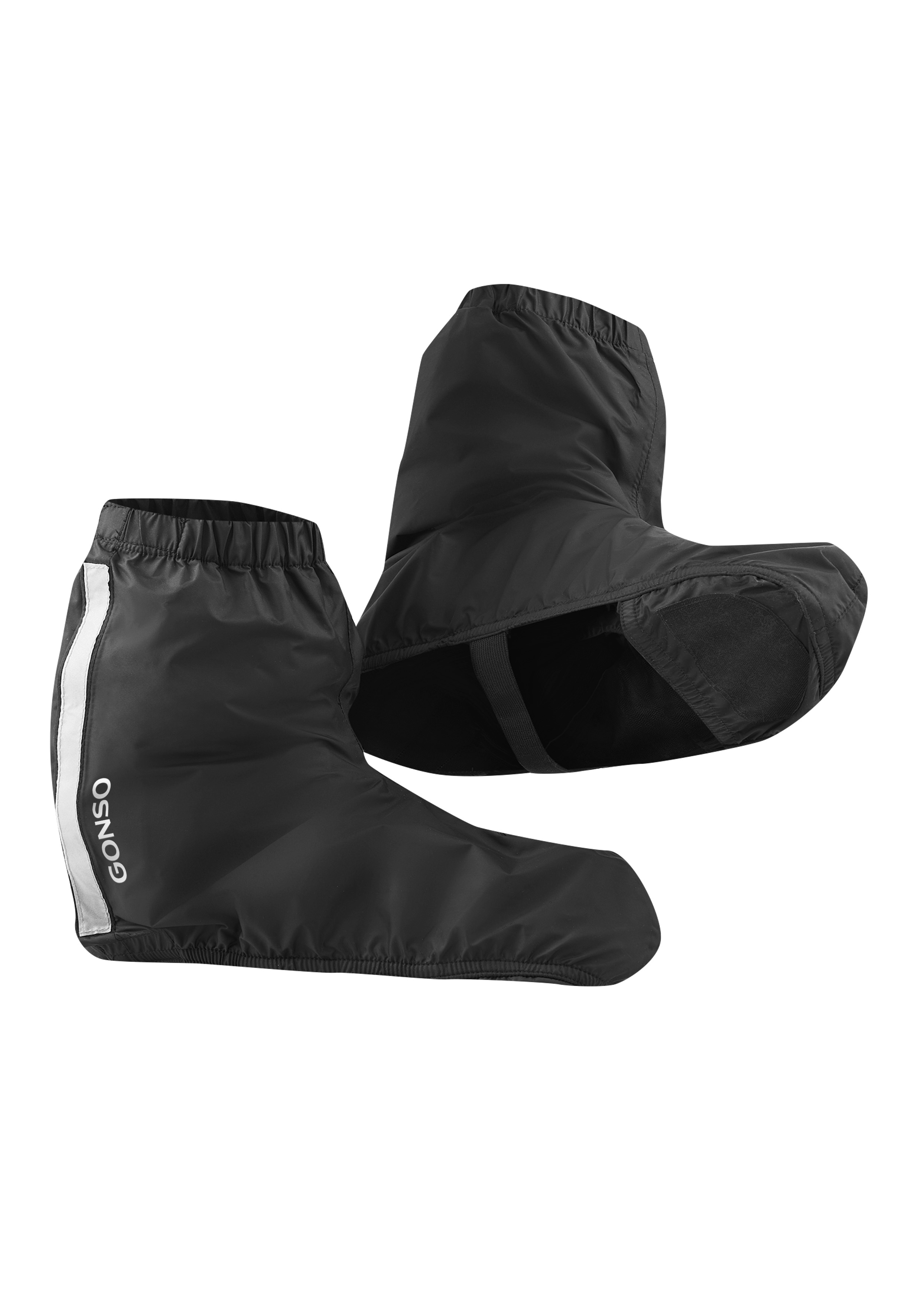Fahrradschuh GONSO "Rain Shoecover", Herren, Gr. L, schwarz, 100% Polyamid, Schuhe, wasserdichter Überschuh, Schuhüberzieher, Easy Entry System Image