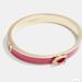 Coach Accessories | New! Coach Signature Push Hinged Bangle In Gold/Pink/Petunia | Color: Pink | Size: Os