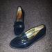Michael Kors Shoes | Michael Kors-Miss Hannah-Black Suede Wedge Loafers W/Gold Logo-Sz 35-Excellent | Color: Black/Gold | Size: 5