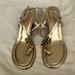 Lilly Pulitzer Shoes | Lilly Pulitzer Wedged Sandal, Size 9 | Color: Gold/Green | Size: 9