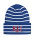 Adidas Accessories | Adidas Kansas Jayhawks Blue Stripes Cuffed Knit Beanie Nwt | Color: Blue/White | Size: Os