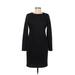 Adrienne Vittadini Casual Dress - Sheath: Black Solid Dresses - Women's Size 6