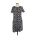 Ellen Tracy Casual Dress - Shift Crew Neck Short sleeves: Black Dresses - Women's Size Small