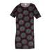 Lularoe Casual Dress - Shift Crew Neck Short sleeves: Black Dresses - Women's Size Medium