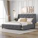 Walker Edison Queen Bed by Wayfair TM Upholstered, Wood in Gray XD-106