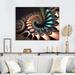 Bungalow Rose Fractal Wave In Turquoise & Gold II - Modern Geometric Metal Wall Décor Metal in Green/Pink | 16 H x 32 W x 1 D in | Wayfair