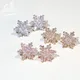 Boucles d'oreilles flocons de neige en cristal pour femmes bijoux incrustés de zircone cubique