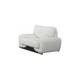 Fauteuil 1 Place en Simili Cuir 135 x 100 x 90 cm pour Salon, Bureau, Chambre Florida (Blanc)