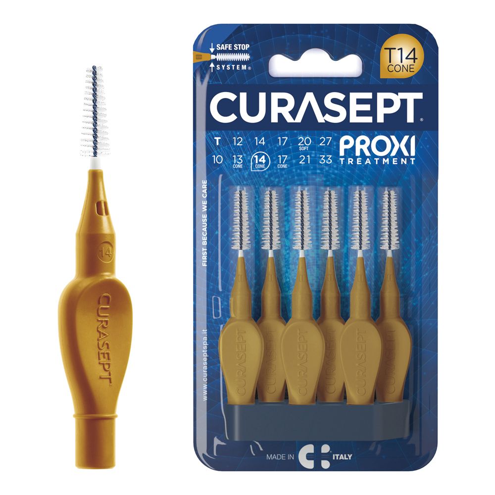 Curasept Proxi T14 Ocra/dark Gold 1 pz Spazzolino da denti