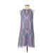 Cremieux Casual Dress - Shift: Blue Print Dresses - Women's Size 8