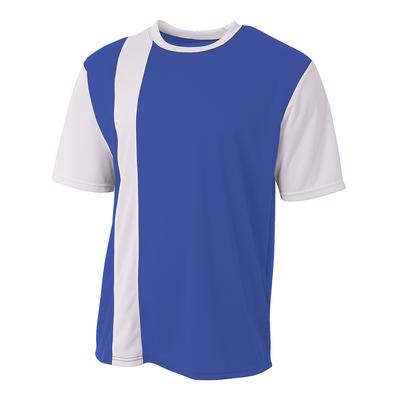 A4 NB3016 Athletic Youth Legend Soccer Jersey T-Shirt in Royal/White size XS | Polyester A4NB3016