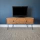 Corner TV Stand | Rustic Wooden TV Unit| Industrial Television Cabinet | Side Table | Industrial Corner TV Unit | Media Table