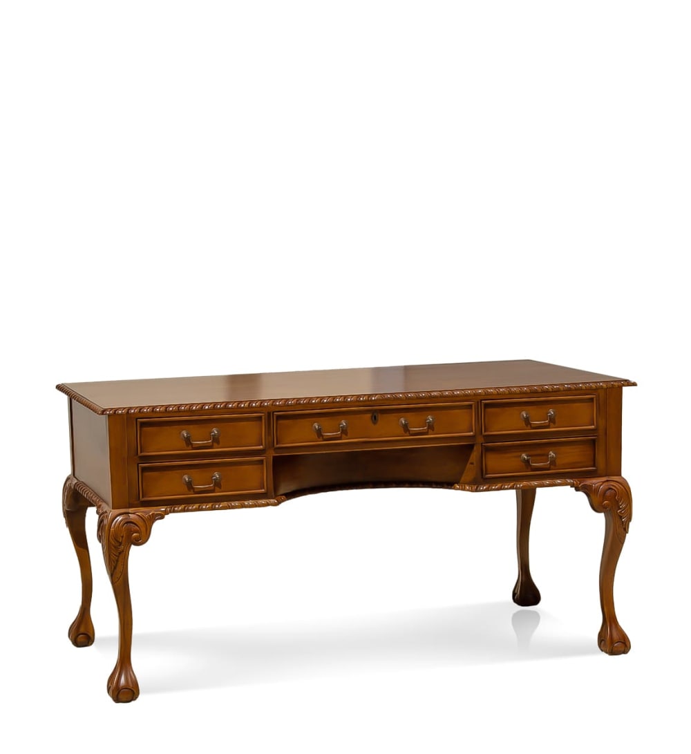 Bureau en bois d'acajou marron L 160 cm