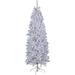 6.5’ Pre-Lit Slim Geneva White Spruce Artificial Christmas Tree, Pink Lights - 6.5 Foot