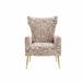 Leisure Accent Chair: Single Chair with Rose Golden Feet