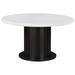 Coaster Furniture Sherry Round Dining Table Rustic Espresso and White
