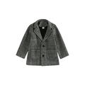 Gwiyeopda Toddler Baby Girls Houndstooth Trench Coat Winter Warm Long Sleeve Single Breasted Coat Outwear