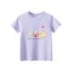 ZRBYWB Toddler Kids Girl s Half Sleeve Crew Neck Top Purple Cartoon Top Casual Top Cute Cartoon Cake Design Cute Summer Tops