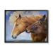 Stupell Farmhouse Horses Cuddle Nature Landscape Animals & Insects Photography Black Framed Art Print Wall Art