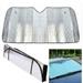 PENGXIANG Car Windshield Sunshade Car Sun Protector Foldable Front Window Shade-Thicken 5-Layer Bubble for Auto Windshield Sun Shade UV Protection and Heat Reflector 51 x 23 (Silver)