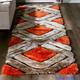 MDA Rug Imports Mateos Shag Collection Area Rug Orange/Brown 2 3 X 8 8 Runner Brown Orange Rectangle