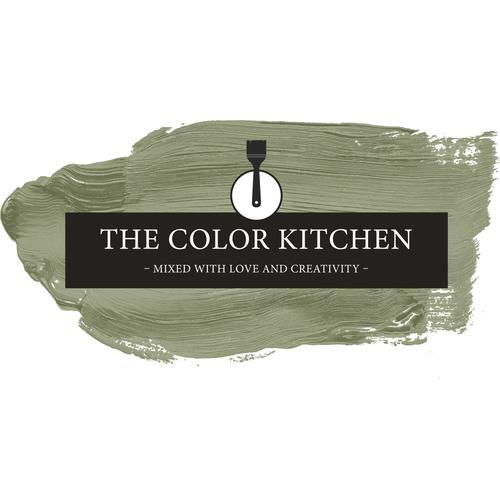 „A.S. CRÉATION Wand- und Deckenfarbe „“Seidenmatt Innenfarbe THE COLOR KITCHEN““ Farben für Wohnzimmer Schlafzimmer Flur Küche, versch. Grüntöne Gr. 5 l, grün (tck4002 balmy basil) Wandfarbe bunt“