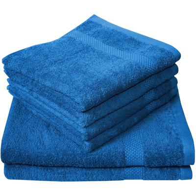 Handtuch Set DYCKHOFF "Planet", blau, 6 St., Frottier, Frottier, Obermaterial: 100% Baumwolle, Handtücher (Packung), 4 H