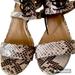 Jessica Simpson Shoes | Jessica Simpson Shoes | Jessica Simpson High Heel Sandals, Snake Worn Twice. | | Color: Cream/White | Size: 8