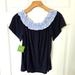 Kate Spade Tops | Kate Spade Broome Street Off The Shoulder Knit Top | Color: Blue | Size: S